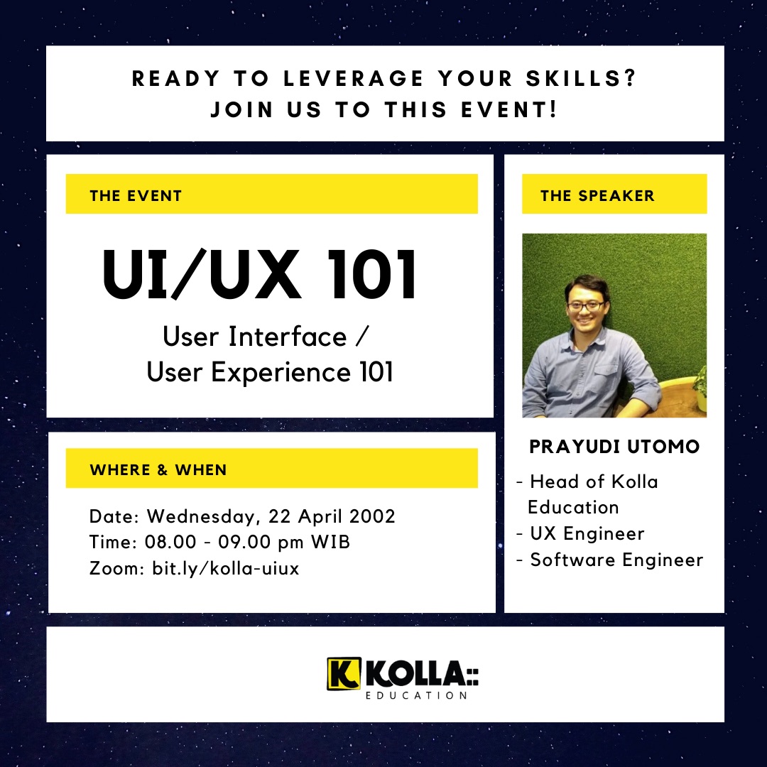 Eflyer Kolla Webinar UI/UX 101